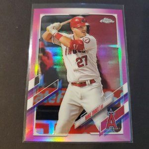 2021 Topps Chrome Mike Trout Pink Refractor # 27